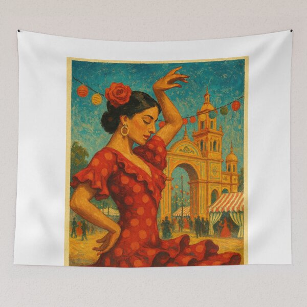 Item preview, Feria de Abril Flamenco Dancer in Seville designed and sold by Aryabek.