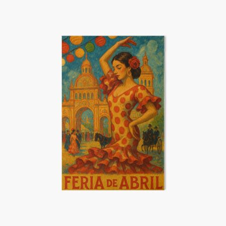 Item preview, Traditional Feria de Abril Scene in Seville with Flamenco and Lanterns designed and sold by Aryabek.