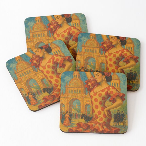 Item preview, Traditional Feria de Abril Scene in Seville with Flamenco and Lanterns designed and sold by Aryabek.