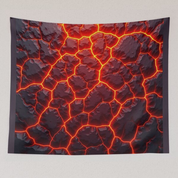 Item preview, Active Lava Flow – Molten Earth in Motion background nature  designed and sold by SkeletonsDanger.