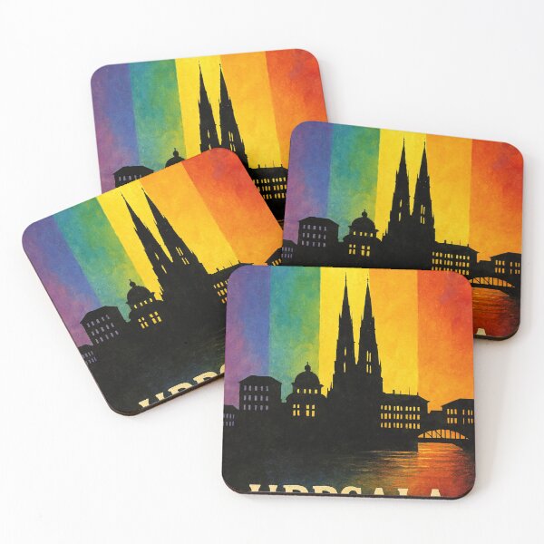 Item preview, Uppsala Skyline with Rainbow Pride Colors designed and sold by Aryabek.