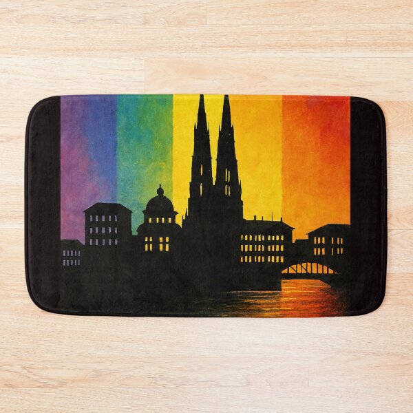 Item preview, Uppsala Skyline with Rainbow Pride Colors designed and sold by Aryabek.