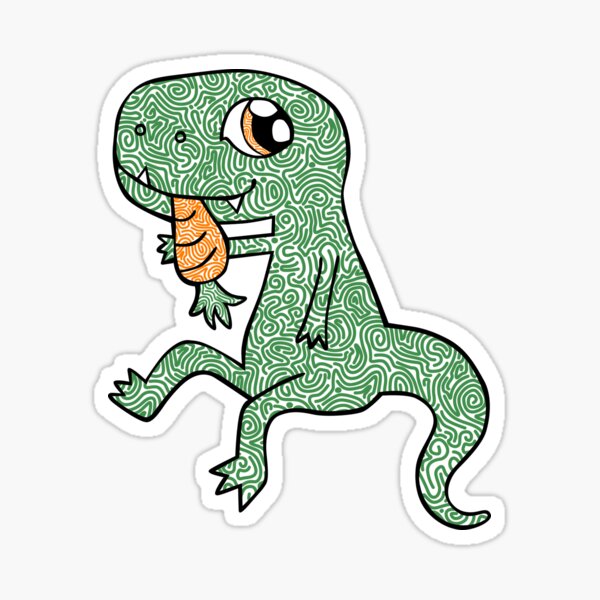 Artikel-Vorschau von Squigglesaurus: Der Karotten mampfende T-Rex, designt und verkauft von KatelynMitalski.