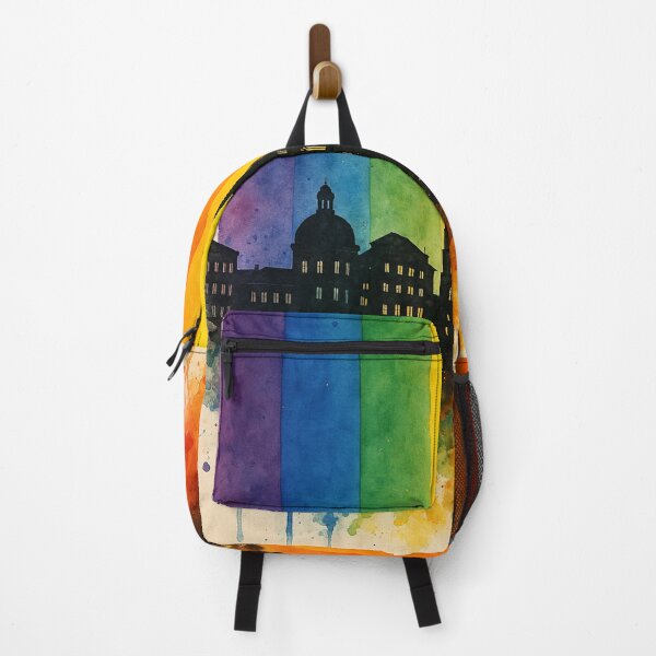 Item preview, Uppsala Sweden Watercolor Skyline with LGBTQ Colors designed and sold by Aryabek.