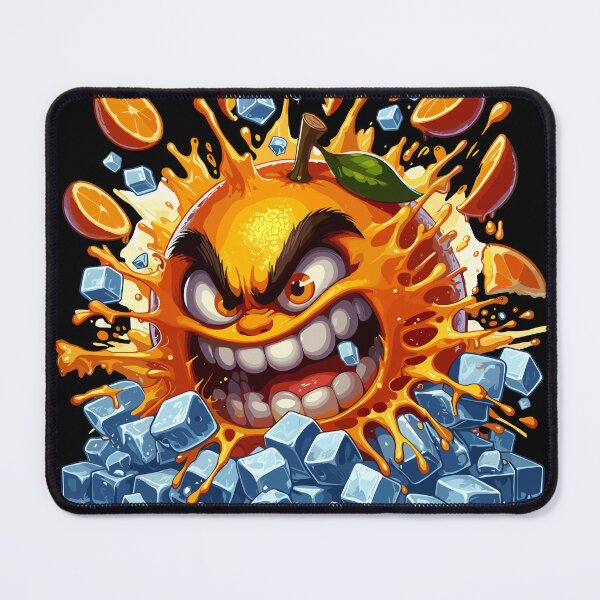 Item preview, Orange Crush - A big evil orange among ice cubes designed and sold by SplashPixel.