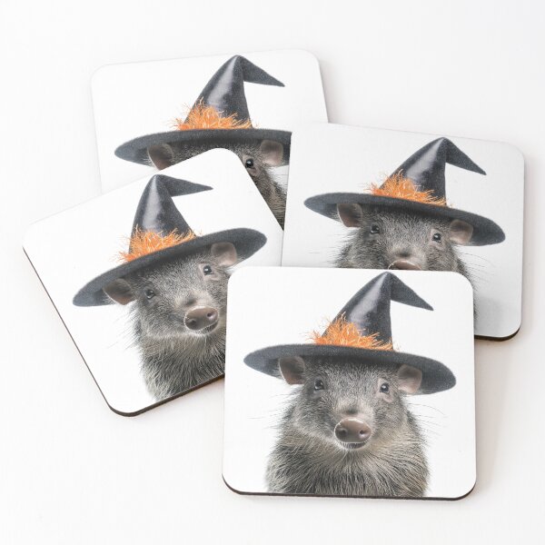 Item preview, Peccary Wearing Halloween Witch Hat designed and sold by LazyOwlStore.