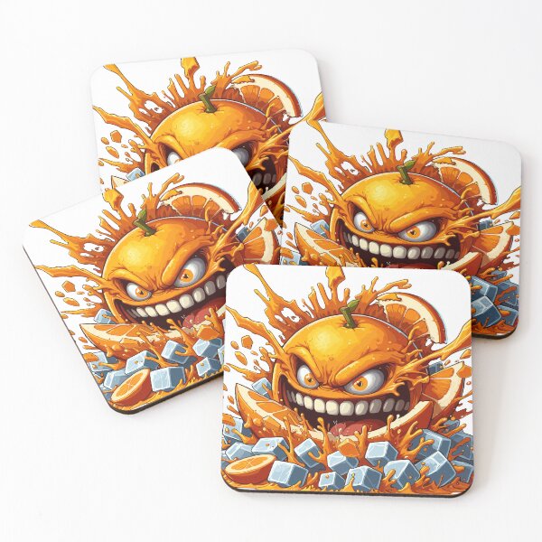 Item preview, Orange Crush - A big evil orange among ice cubes designed and sold by SplashPixel.