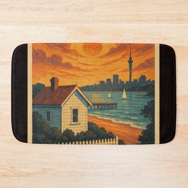 Item preview, Herne Bay Sunset with View of Auckland Skyline designed and sold by Aryabek.