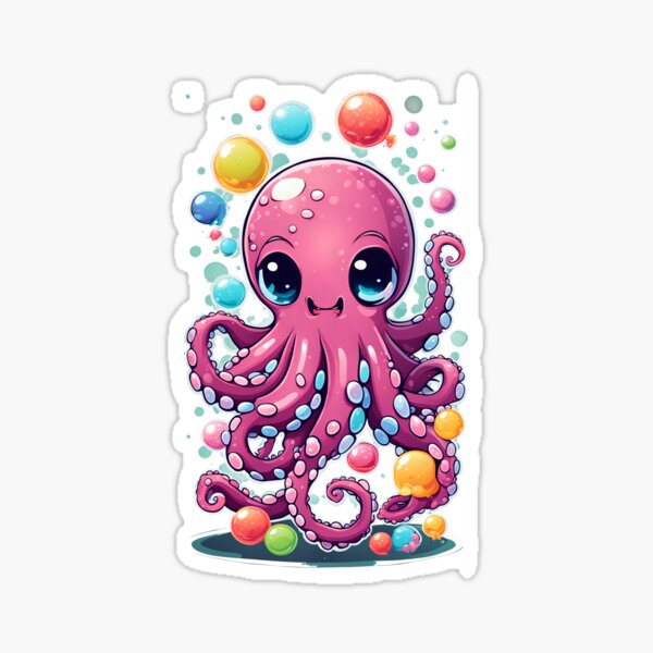 Delicious Octopus Monster`s Sticker