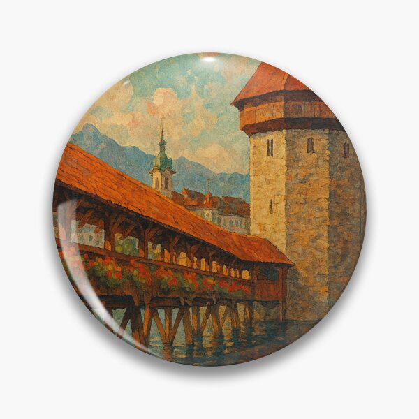 Item preview, Chapel Bridge and Historic Water Tower, Lucerne designed and sold by Aryabek.