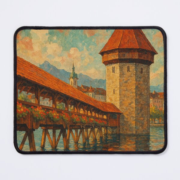 Item preview, Chapel Bridge and Historic Water Tower, Lucerne designed and sold by Aryabek.