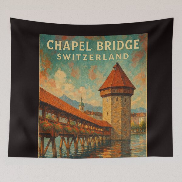 Item preview, Chapel Bridge and Historic Water Tower, Lucerne designed and sold by Aryabek.