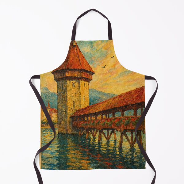 Item preview, Chapel Bridge and Water Tower at Sunset, Lucerne designed and sold by Aryabek.