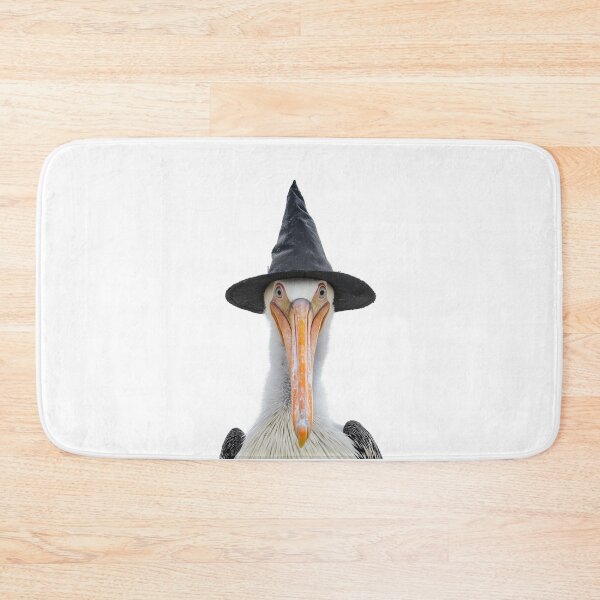 Item preview, Pelican bird Wearing Halloween Witch Hat designed and sold by LazyOwlStore.