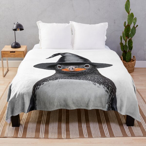 Item preview, Penguin Wearing Halloween Witch Hat designed and sold by LazyOwlStore.