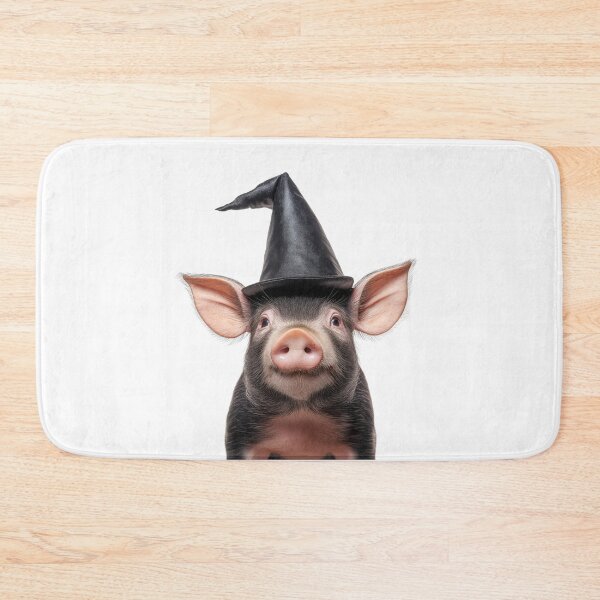 Item preview, Pig Wearing Halloween Witch Hat designed and sold by LazyOwlStore.