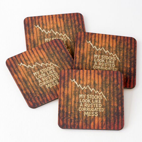 Item preview, My Stocks Look Like a Rusted Corrugated Mess – Graffiti Wall Art designed and sold by Michael van der Hoorn.