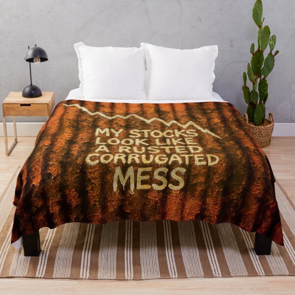 Item preview, My Stocks Look Like a Rusted Corrugated Mess – Graffiti Wall Art designed and sold by Michael van der Hoorn.