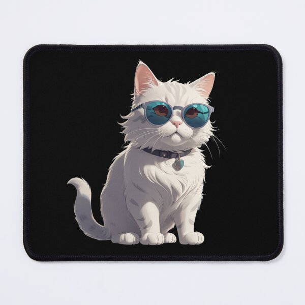 Item preview, Smart Cat Vibes – Cute Cat with Glasses Sticker designed and sold by Babayaa.