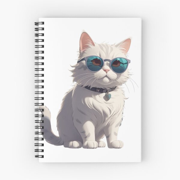 Item preview, Smart Cat Vibes – Cute Cat with Glasses Sticker designed and sold by Babayaa.