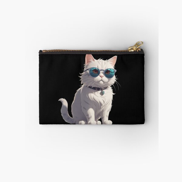 Item preview, Smart Cat Vibes – Cute Cat with Glasses Sticker designed and sold by Babayaa.