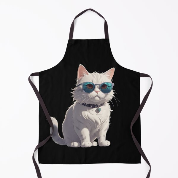 Item preview, Smart Cat Vibes – Cute Cat with Glasses Sticker designed and sold by Babayaa.
