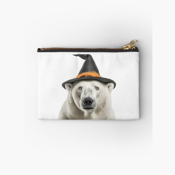 Item preview, Polar Bear Wearing Halloween Witch Hat designed and sold by LazyOwlStore.