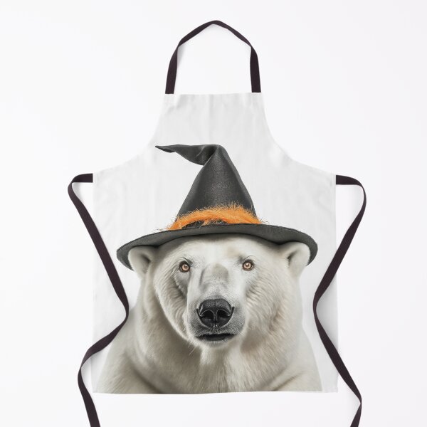 Item preview, Polar Bear Wearing Halloween Witch Hat designed and sold by LazyOwlStore.