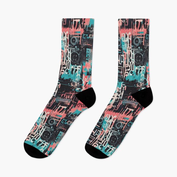 Item preview, Abstract Graffiti Artwork, Retro Cassette, Text Overlays, Bold Colors designed and sold by CoolPixels.