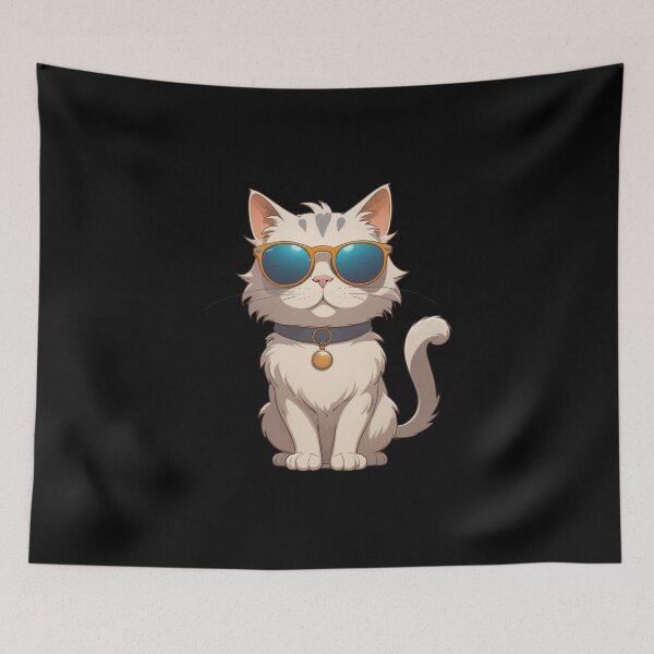 Item preview, Hipster Cat – Glasses & Chill Sticker designed and sold by Babayaa.