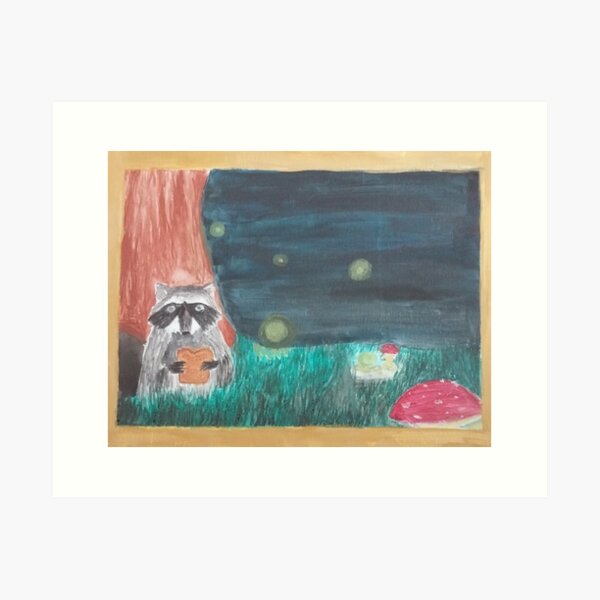 Item preview, Raccoon's Midnight Snack designed and sold by PaintAndChaos.