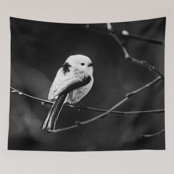 Item preview, Bright one. Long-tailed tit Busy series 1 bw designed and sold by Jouko Lehto Photography.