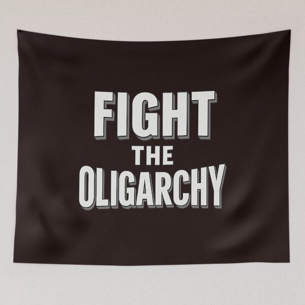 Item preview, Fight the Oligarchy Bold Lettering Tee designed and sold by Horizon Made.
