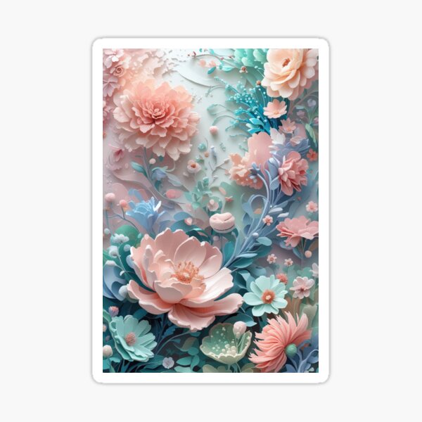 Item preview, Pastel Blooming Garden — Soft Floral Fantasy Art designed and sold by ajurnaya.