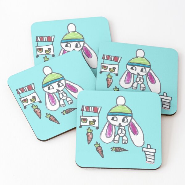 Item preview, Bunny at the Grocery Store designed and sold by Kittypolis.