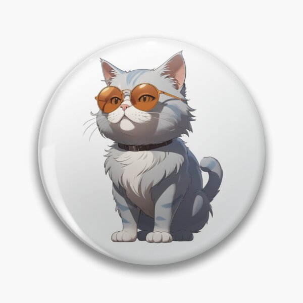 Item preview, Cat with Glasses – Intelligent Look Sticker designed and sold by Babayaa.