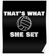 Trend-Volleyball "Das ist was sie setzt" Lustig Poster