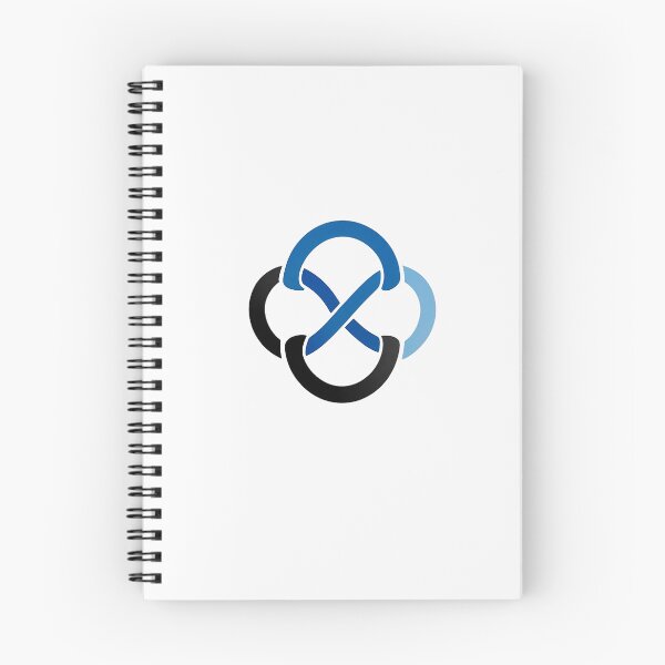 Item preview, Minimalist logo in black and blue colors, featuring interlocking shapes designed and sold by Pug-In-Mug.