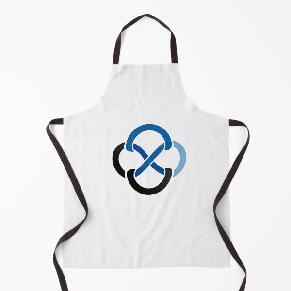Item preview, Minimalist logo in black and blue colors, featuring interlocking shapes designed and sold by Pug-In-Mug.