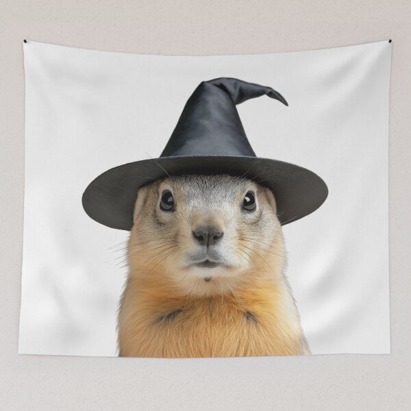 Item preview, Prairie dog Wearing Halloween Witch Hat designed and sold by LazyOwlStore.