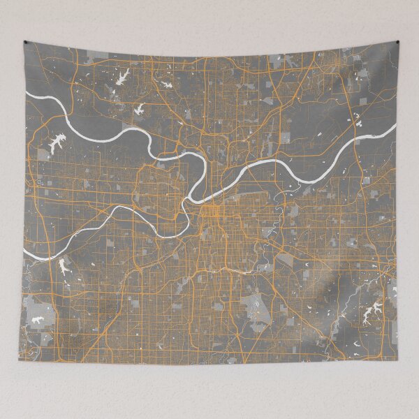 Item preview, Kansas City Map of Missouri, USA - Bauhaus designed and sold by deMAP.