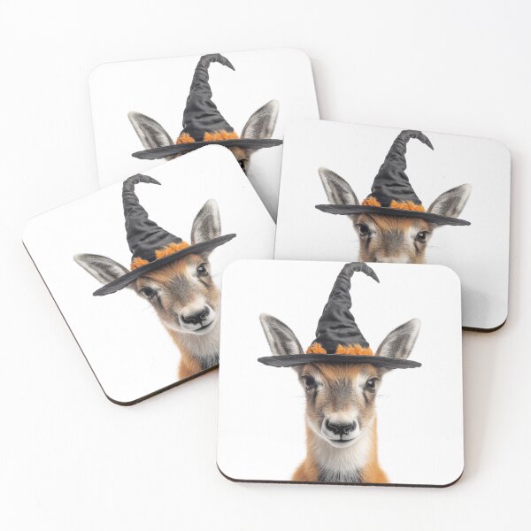 Item preview, Pronghorn Wearing Halloween Witch Hat designed and sold by LazyOwlStore.