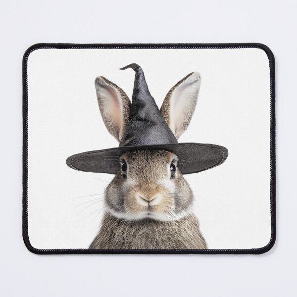 Item preview, Rabbit Wearing Halloween Witch Hat designed and sold by LazyOwlStore.
