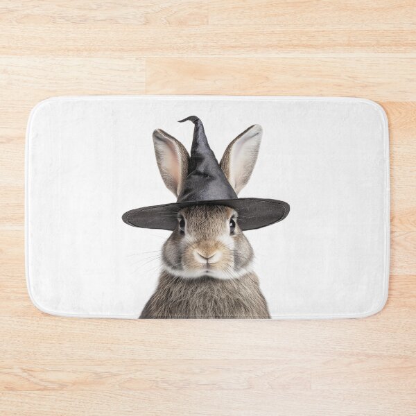 Item preview, Rabbit Wearing Halloween Witch Hat designed and sold by LazyOwlStore.