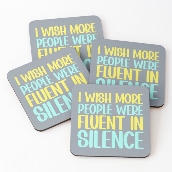 Item preview, I Wish More People Were Fluent In Silence Funny Sarcastic Rude Offensive Quote designed and sold by hiacynto.