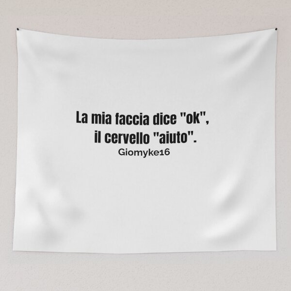 Item preview, La mia faccia dice “ok”, il cervello “aiuto” – Maglietta sarcastica designed and sold by Giomyke16.