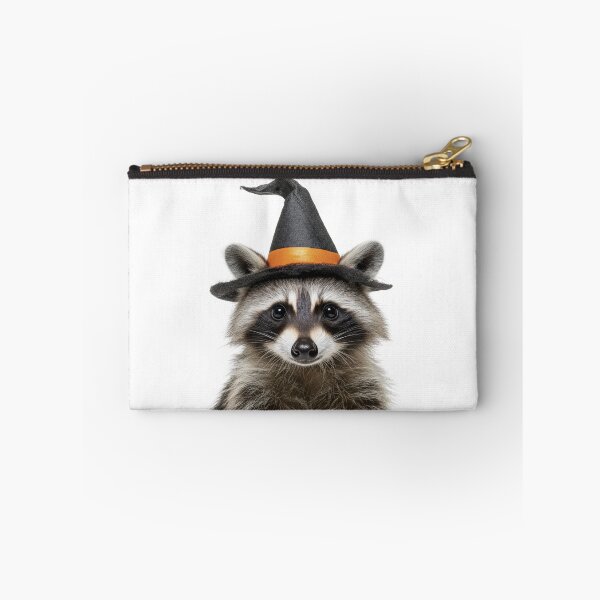 Item preview, Raccoon Wearing Halloween Witch Hat designed and sold by LazyOwlStore.