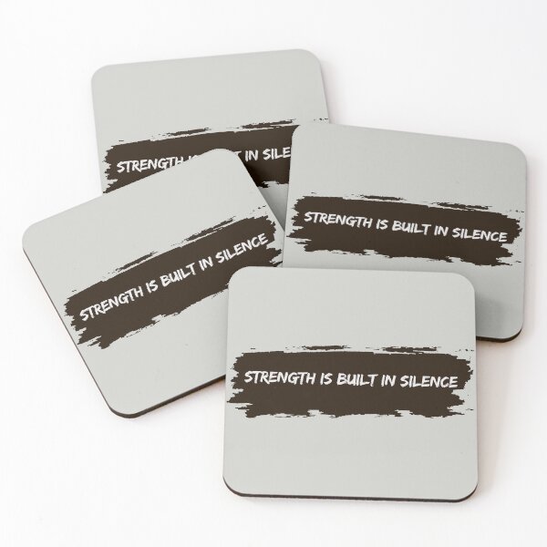Item preview, Strength Is Built In Silence — Motivational Quote Design designed and sold by AIKNOCKTECK.