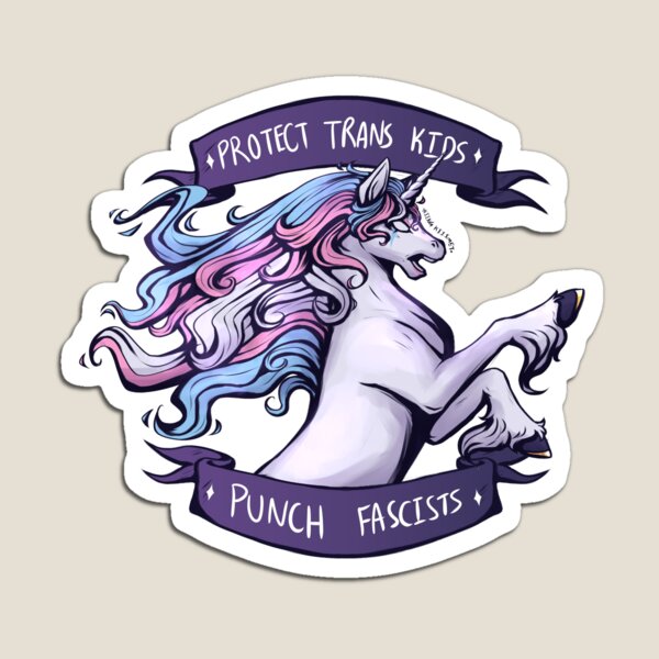Aperçu de l'œuvre Protégez les enfants trans, frappez les fascistes ✨Édition sans effusion de sang✨ créée et vendue par KIINGKIISMET.