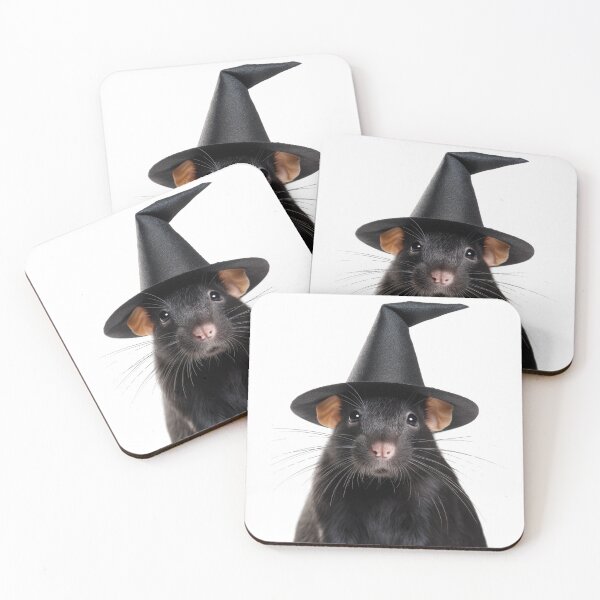 Item preview, Rat Wearing Halloween Witch Hat designed and sold by LazyOwlStore.